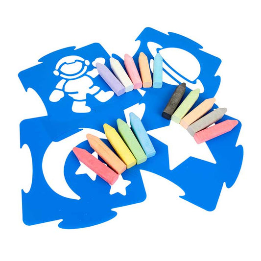 Outdoor Sidewalk Chalk Stencil Puzzle - US 9000