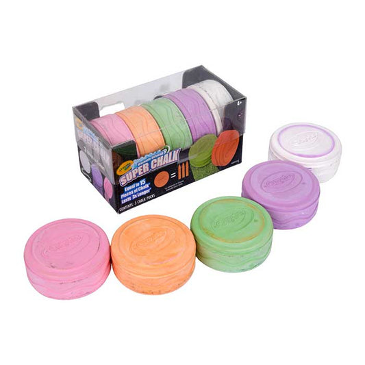 Outdoor Washable Super Chalk, 5ct Pastel Colors - US 9120