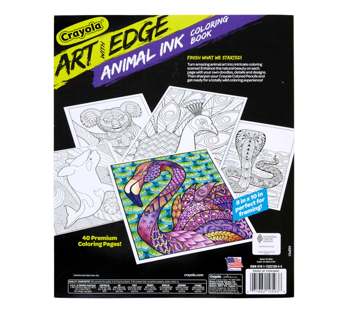 Art with Edge Jungle Animal Coloring Book, 32 pages - US 1317