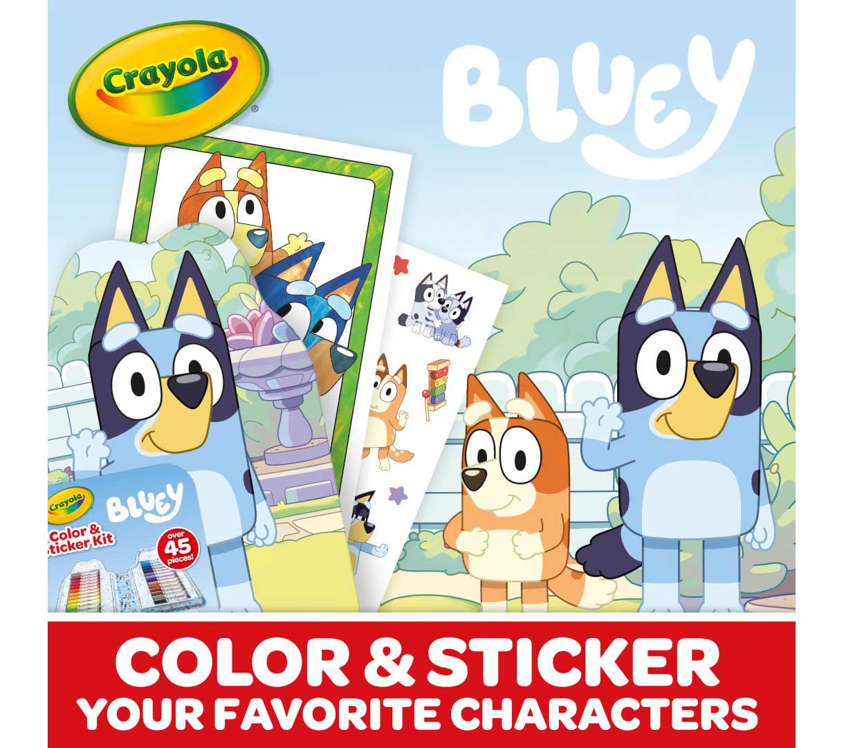Bluey Color & Sticker Kit - US 6989