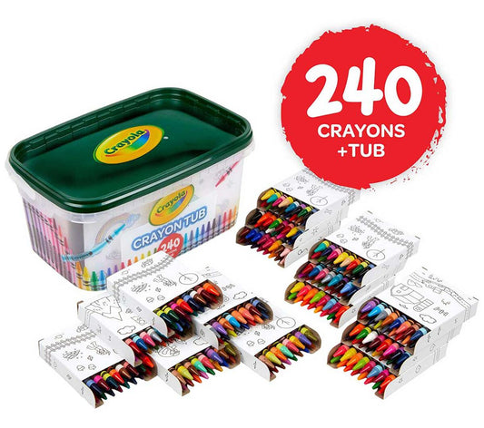 Crayons with Tub, 240 Crayons, 120 Colors - US 2260