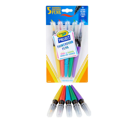 Crayola Project Paint Brush Pens, 5 Count - US 3029