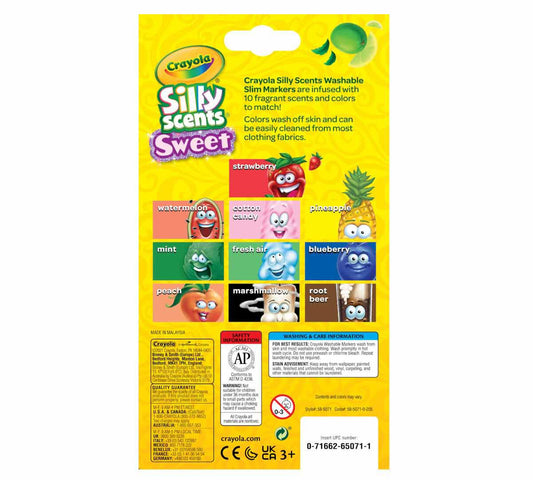 Silly Scents Fine Line Markers, Sweet Scents, 10 Count - US 5259