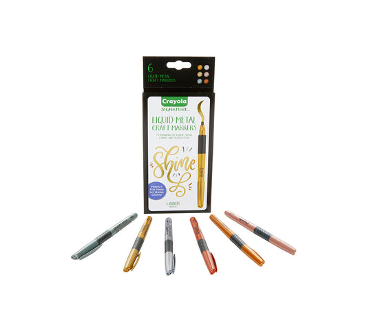 Signature Metallic Permanent Markers, 6 Count - US 1203