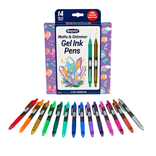 Matte & Shimmer Gel Ink Pens, 14 Pens - US 7719