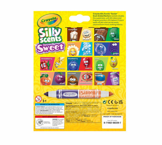 Silly Scents Sweet Dual-Ended Markers, 10 Count - US 0105