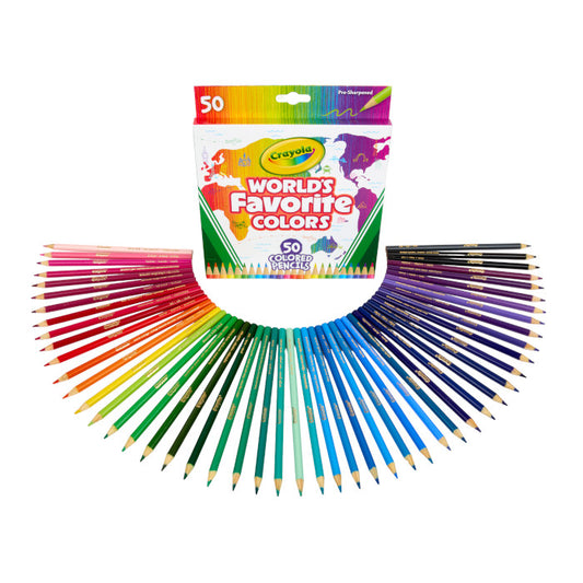 World's Favorite Colors Colored Pencils, 50 count - US 4497