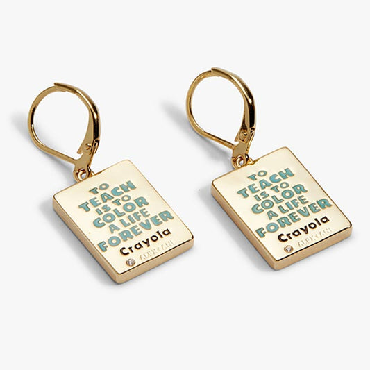Crayola Teacher Appreciation Crayon Box Earrings - US 0294