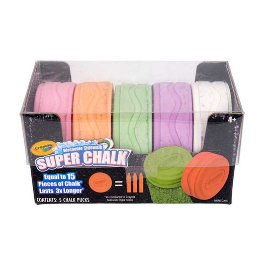 Outdoor Washable Super Chalk, 5ct Pastel Colors - US 9120