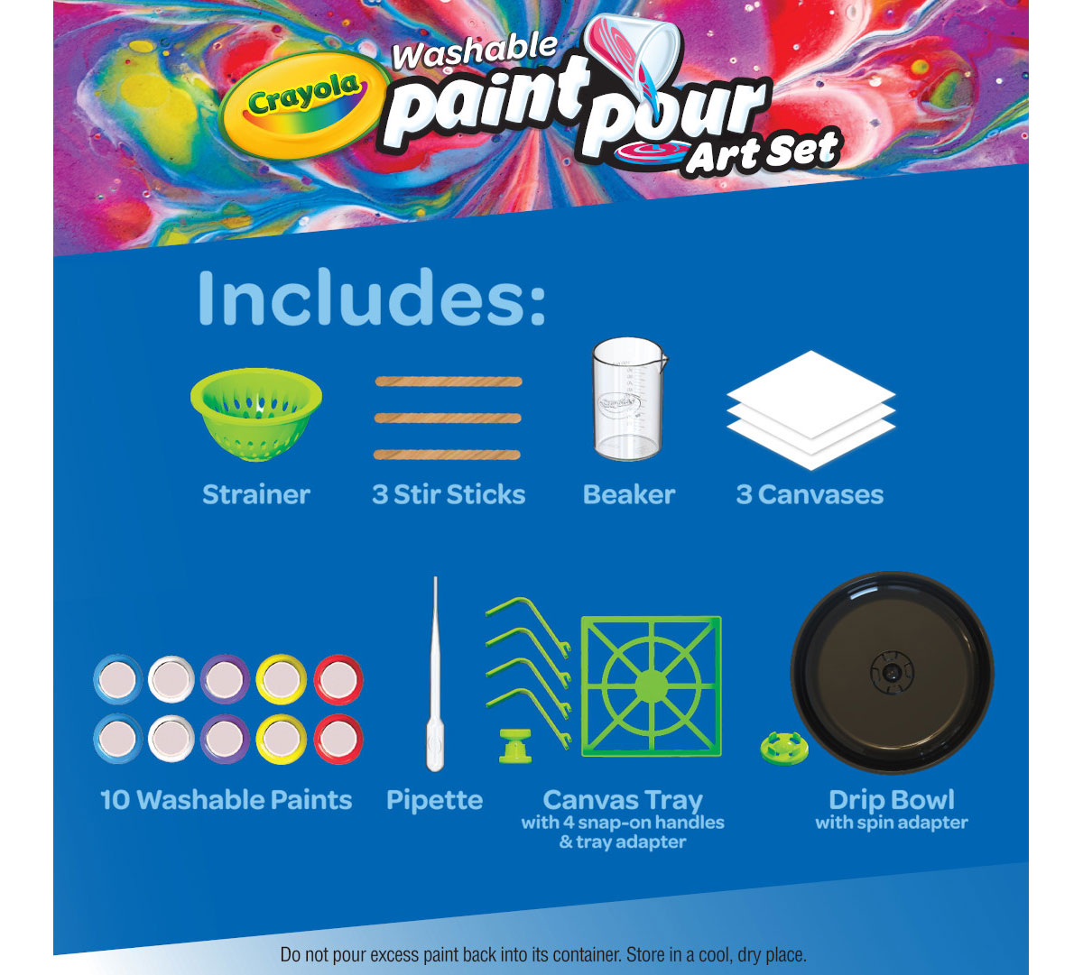 Washable Paint Pour Art Set - US 7132