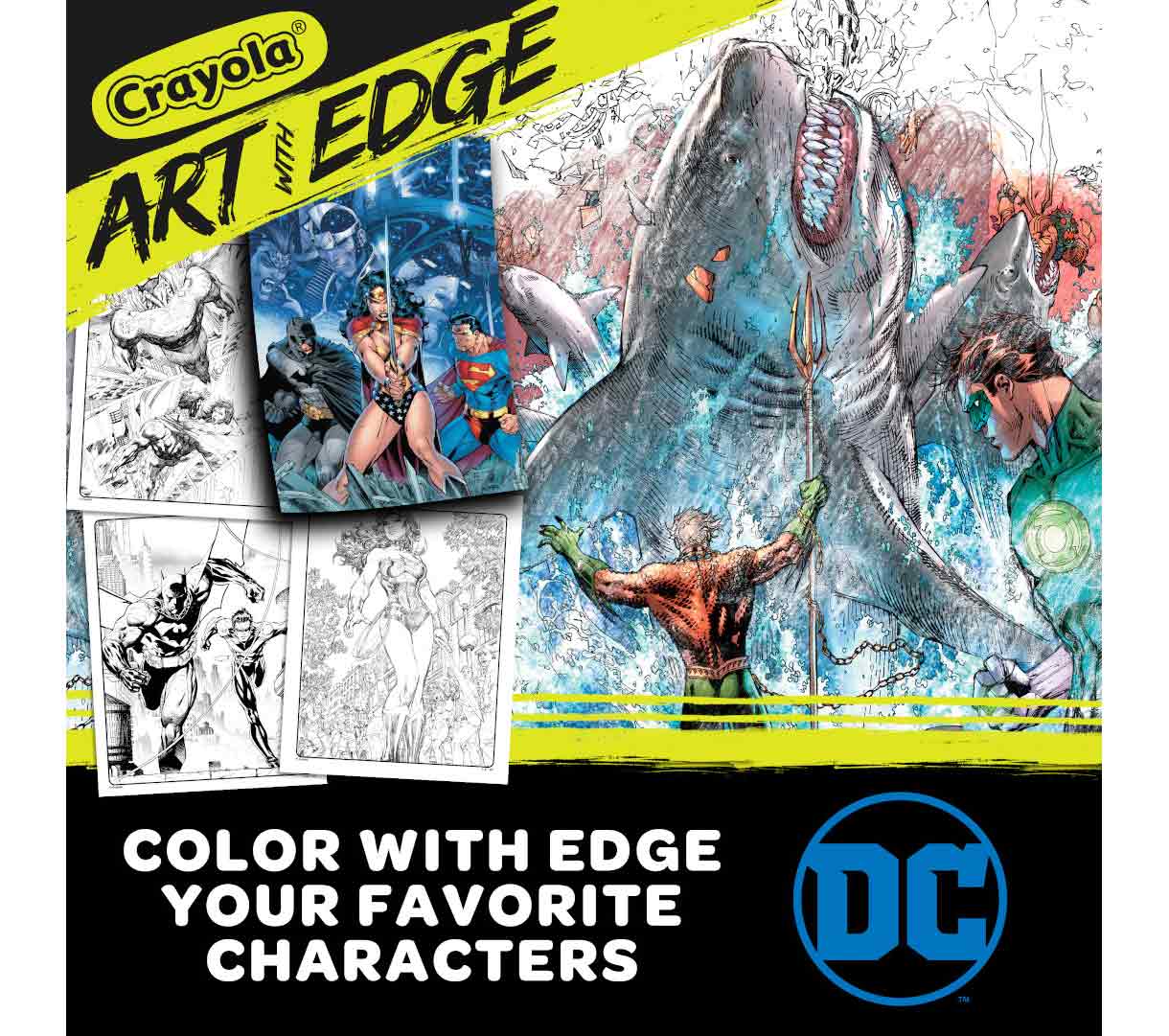 Art With Edge Justice League Coloring Pages, 28 Sheets - US 2729