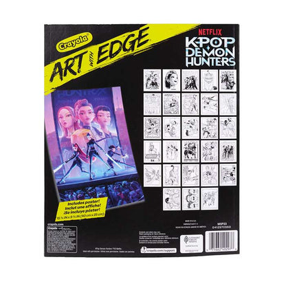 Art with Edge K-Pop Demon Hunters, 28 Coloring Pages - US 9684