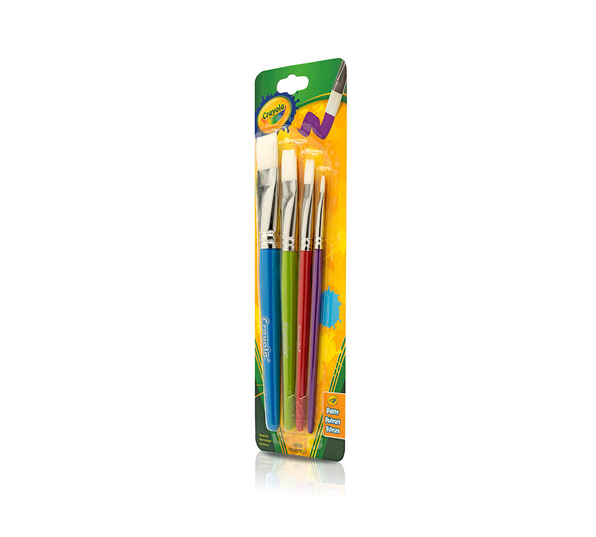 Big Paintbrush Set, 4 ct. Flat - US 6772