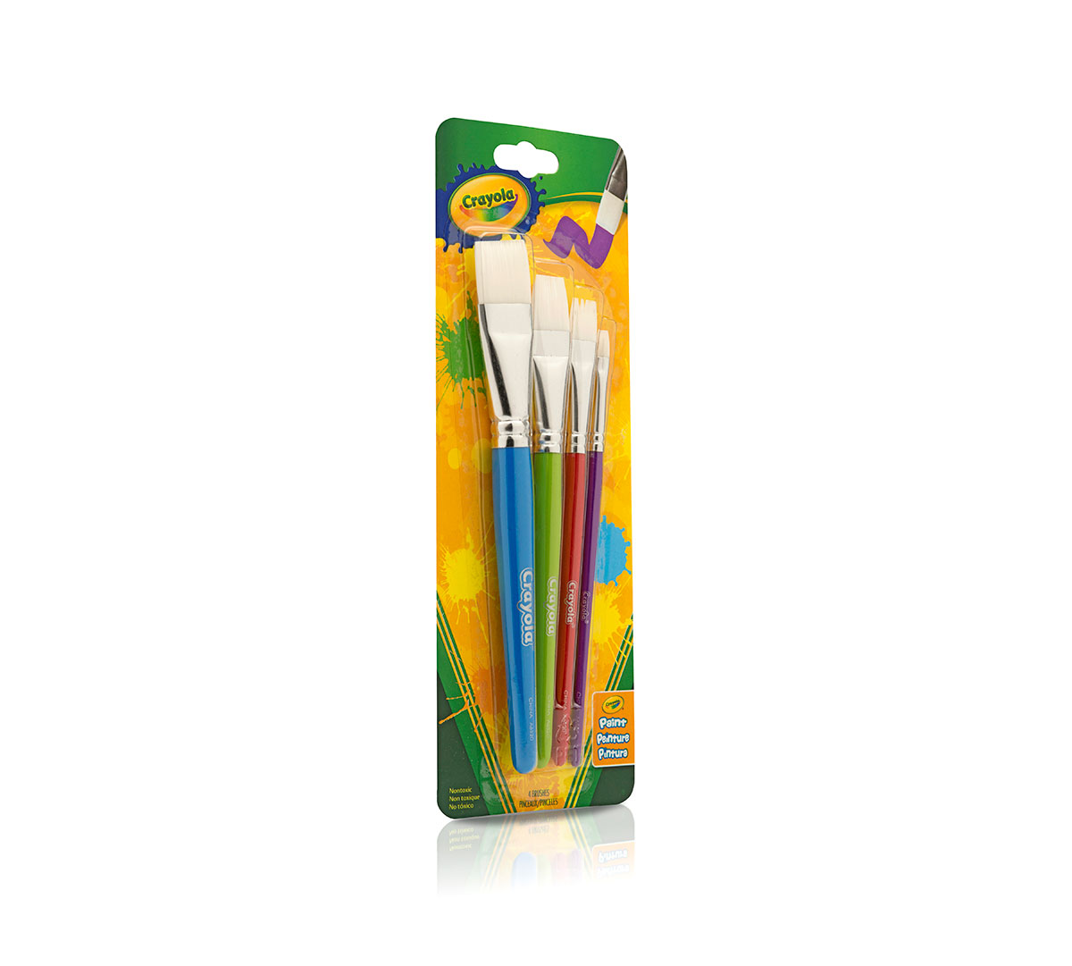 Big Paintbrush Set, 4 ct. Flat - US 6772