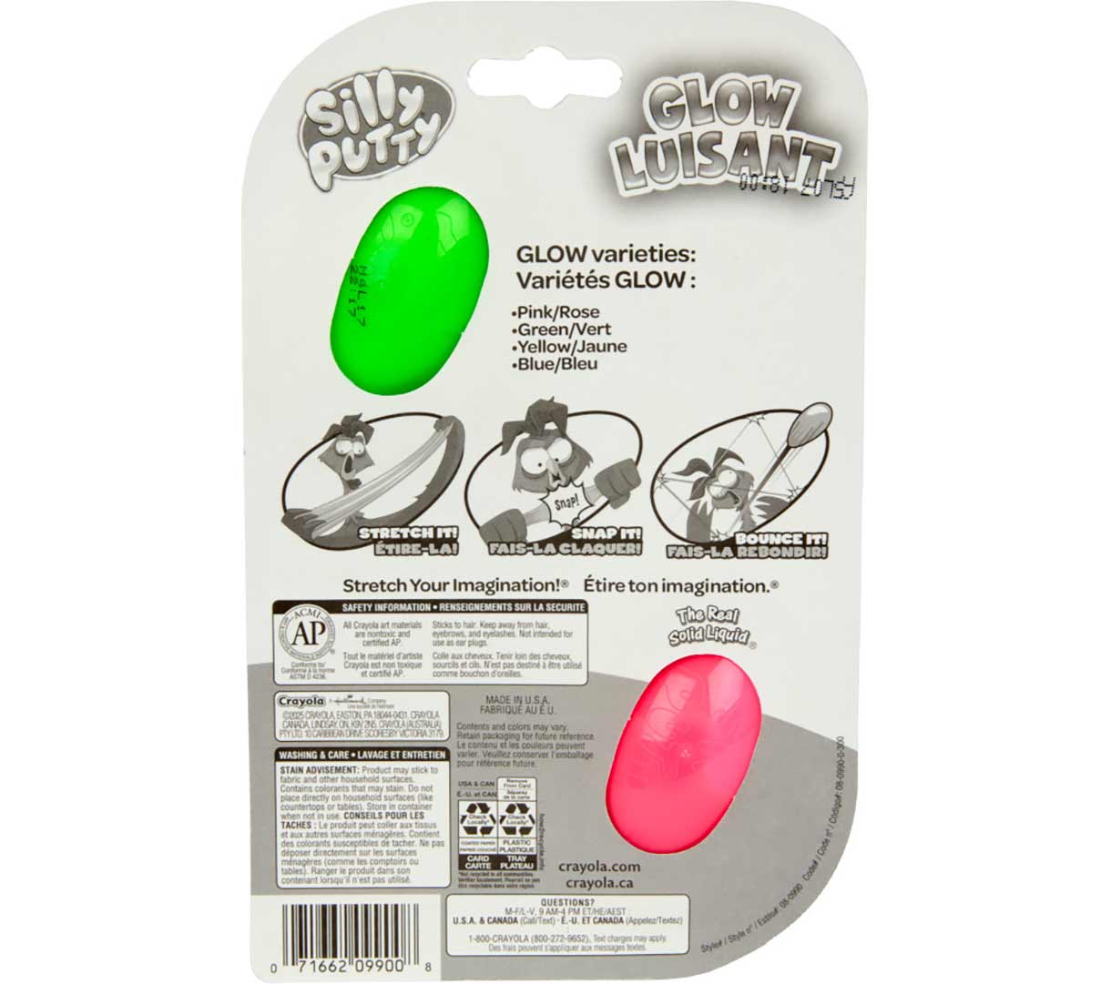 Silly Putty Glow Eggs, 2 Count - US 4523
