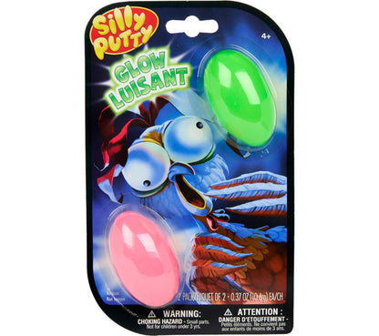 Silly Putty Glow Eggs, 2 Count - US 4523