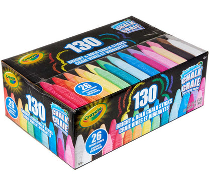 Washable Sidewalk Chalk, 130 Count - US 4908