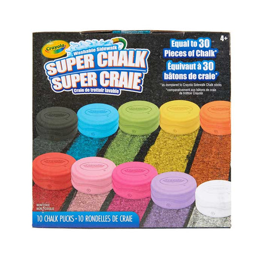 Washable Sidewalk Super Chalk, 10 count - US 6115