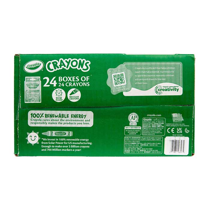 Bulk 24 Box Classpack of 24 Crayons - US 0986