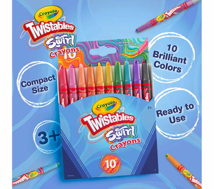 Swirl Twistables Mini Crayons, 10 Count - US 9828
