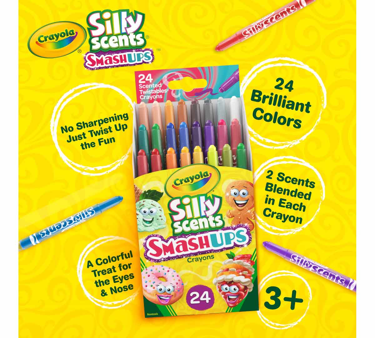 Silly Scents™ Smash Ups Mini Twistables Scented Crayons, 24 count - US 1305