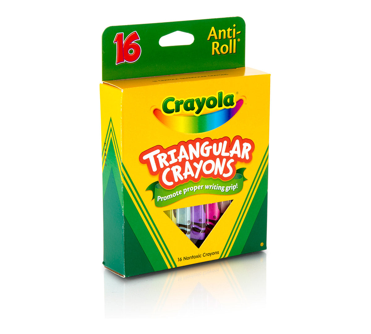 Anti-Roll Triangular Crayons 16 ct. - US 2079