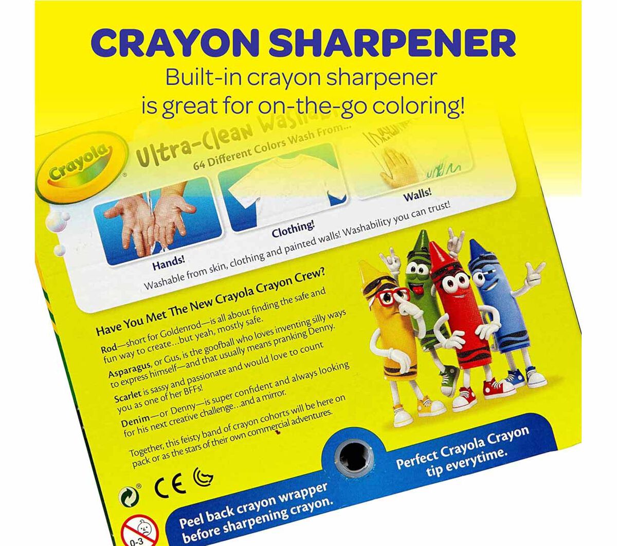 Ultra-Clean Washable Crayons, 64 count, 2 Pack Bulk Set - US 9184
