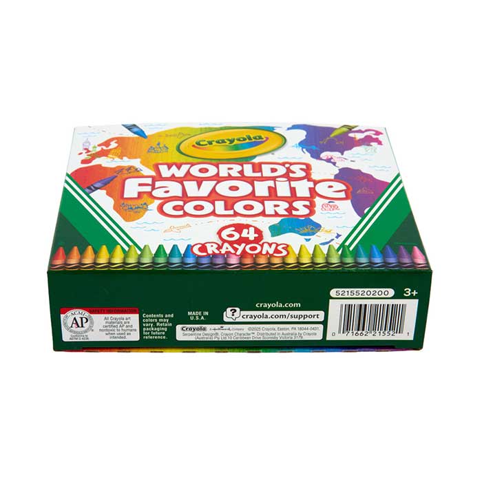 World's Favorite Colors, 64 count Crayons - US 2359