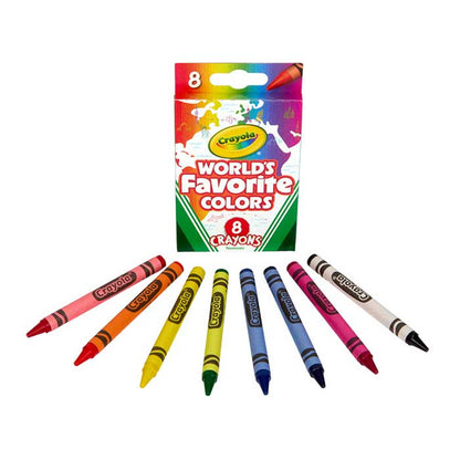 World's Favorite Colors, 8 count Crayons - US 3608