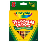 Anti-Roll Triangular Crayons 8 ct. - US 2545