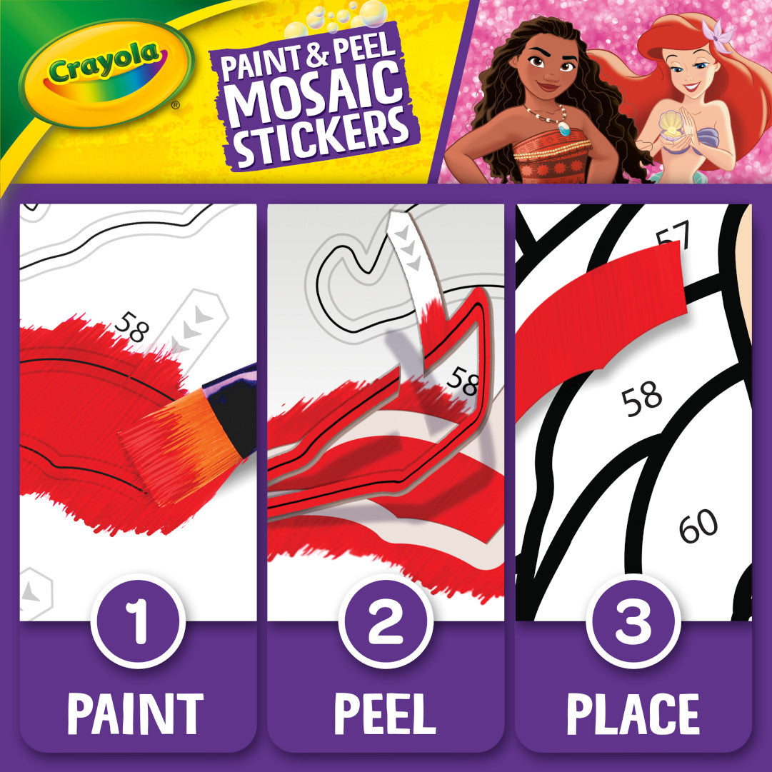 Paint & Peel Mosaic Stickers, Disney Princess - US 6778