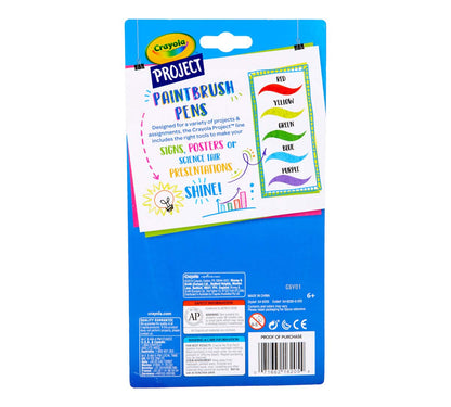 Crayola Project Paint Brush Pens, 5 Count - US 3029
