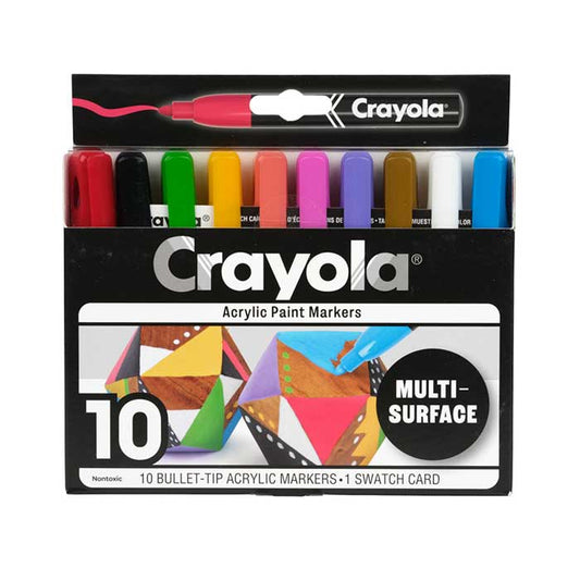 Bullet Tip Acrylic Paint Markers, 10ct - US 4942