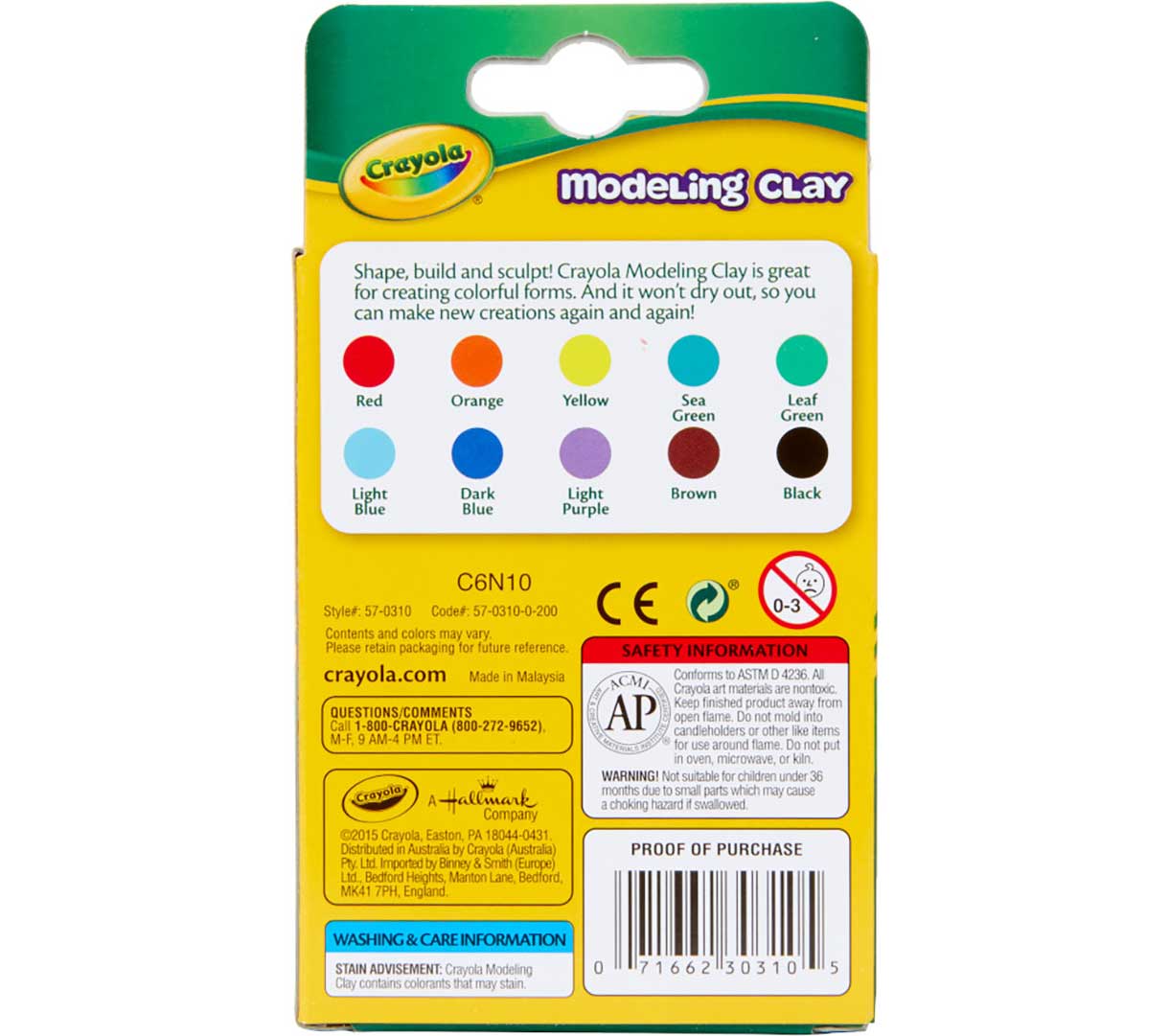 Modeling Clay Sticks, 10 Count - US 9336