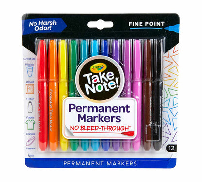 Take Note Permanent Markers, 12 count - US 5308