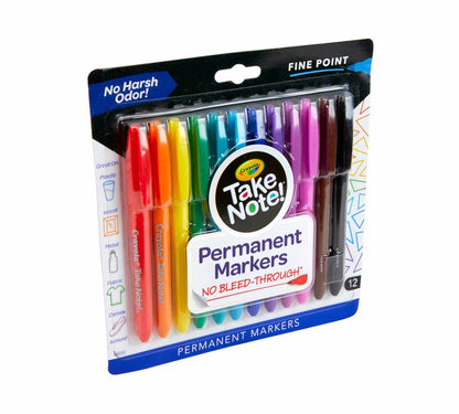Take Note Permanent Markers, 12 count - US 5308