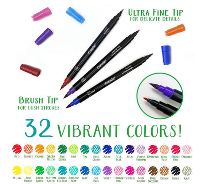 Signature Brush & Detail Dual Ended Markers, 16 Count - US 9842