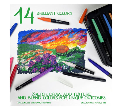 Signature Blending Markers with Tin, 16 Count - US 2360