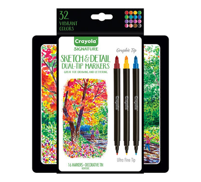 Signature Sketch & Detail Dual Ended Markers, 16 Count - US 6534