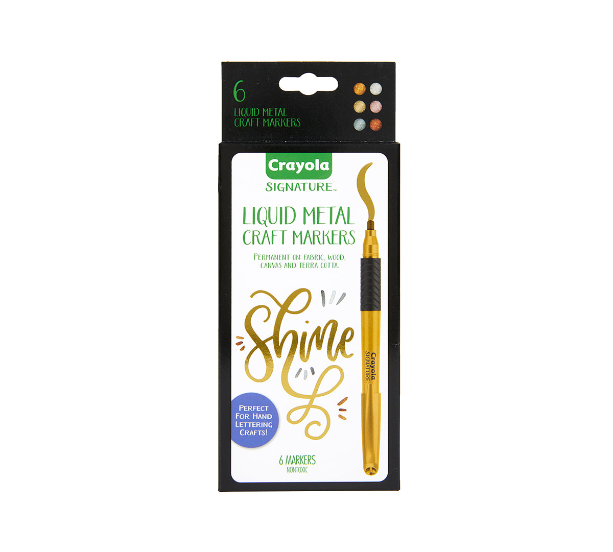 Signature Metallic Permanent Markers, 6 Count - US 1203