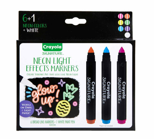Signature Neon Light Effects Markers, 6 Count - US 0581