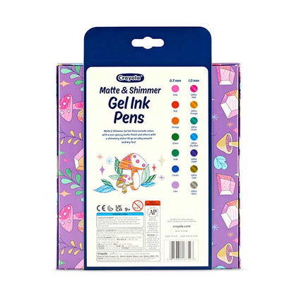 Matte & Shimmer Gel Ink Pens, 14 Pens - US 7719
