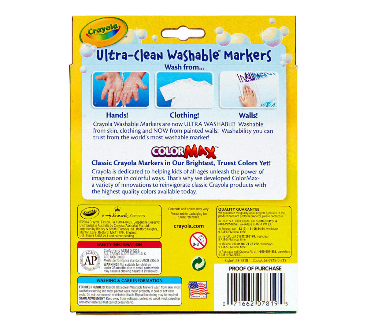 Ultra-Clean Markers, Broad Line, Bright, 8 Count - US 2752