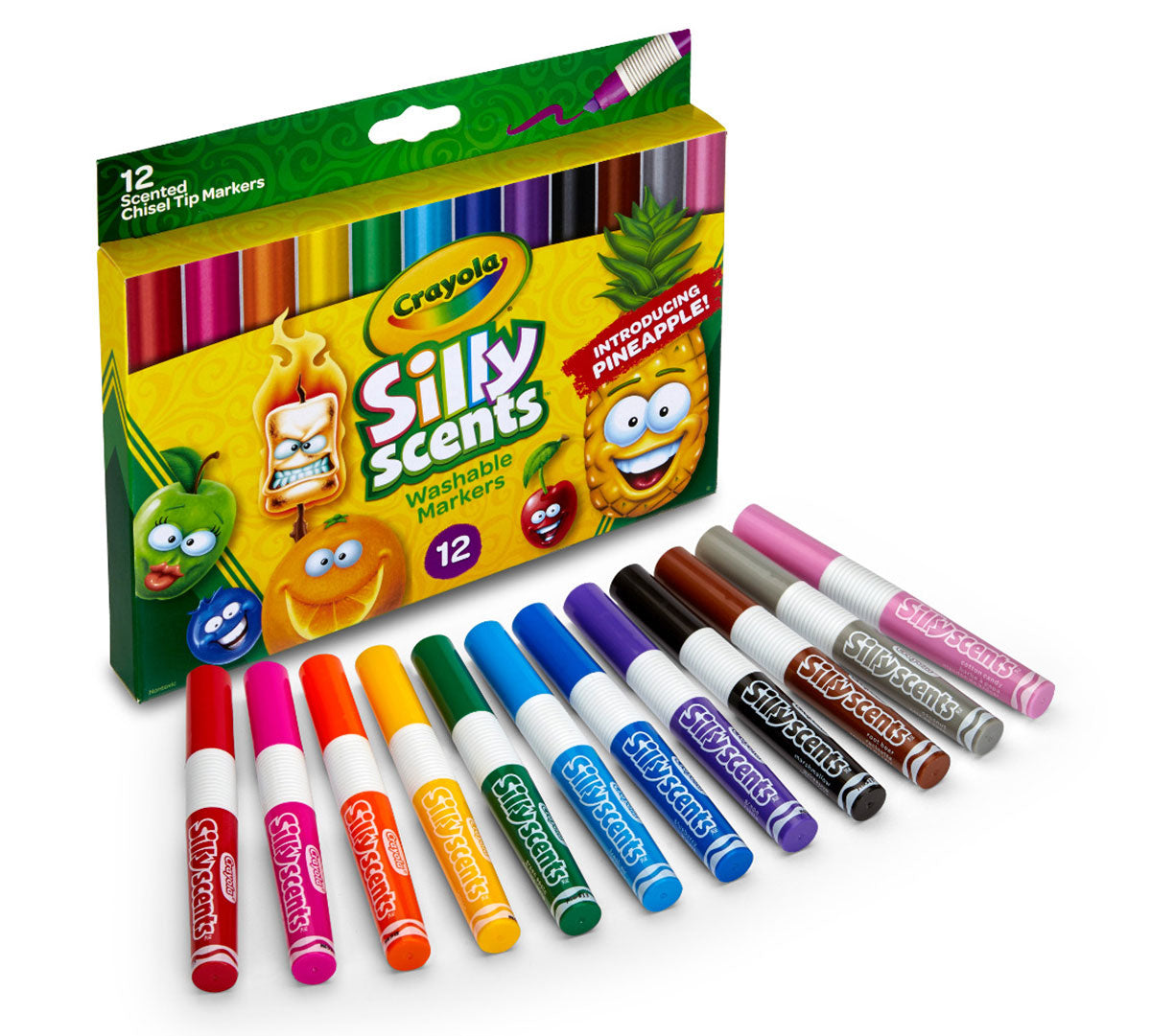 Silly Scents Chisel Tip Markers, Sweet Scents, 12 Count - US 8864