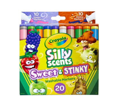 Silly Scents Sweet & Stinky Scented Markers 20 Count - US 3615