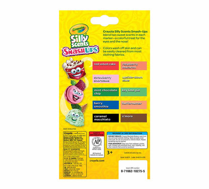 Silly Scents Smash Ups Fine Line Washable Markers, 10 Count - US 0193