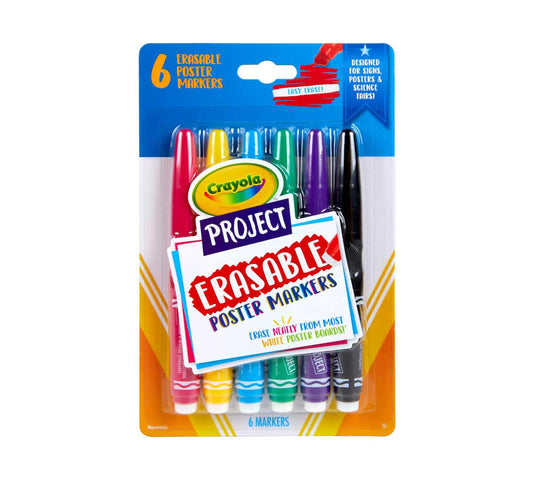 Crayola Project Erasable Poster Markers, 6 ct. - US 8459