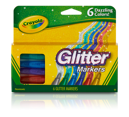 Glitter Markers, 6 Count - US 4159