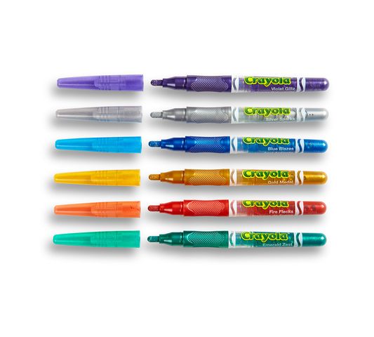 Glitter Markers, 6 Count - US 4159