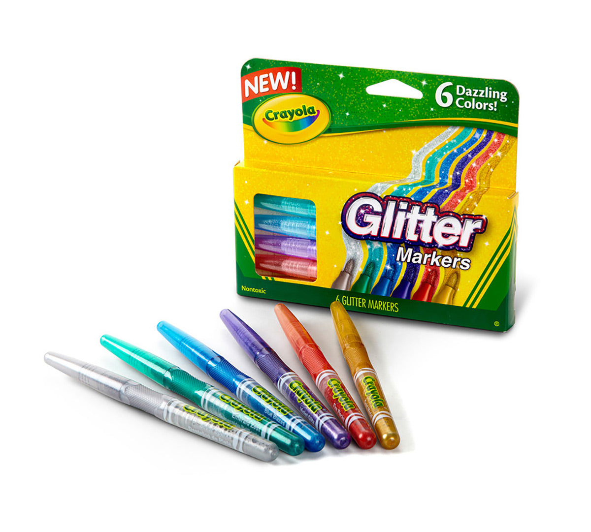 Glitter Markers, 6 Count - US 4159